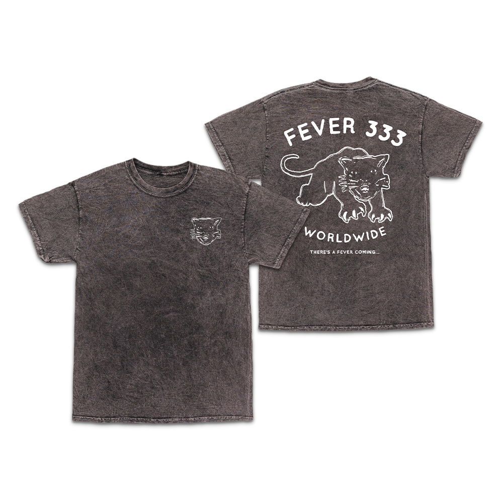Cat Head Mineral Wash Grey Tee