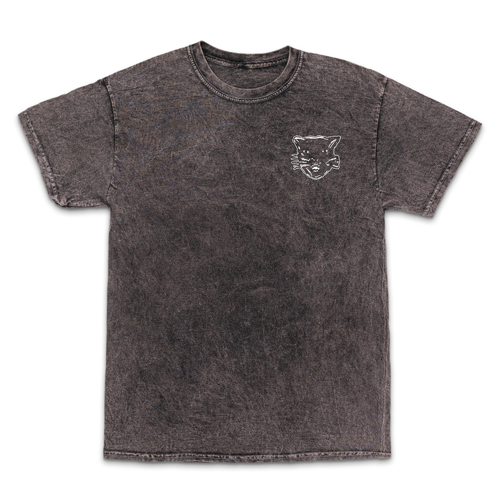 Cat Head Mineral Wash Grey Tee