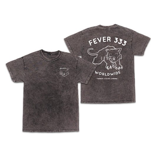 Cat Head Mineral Wash Grey Tee