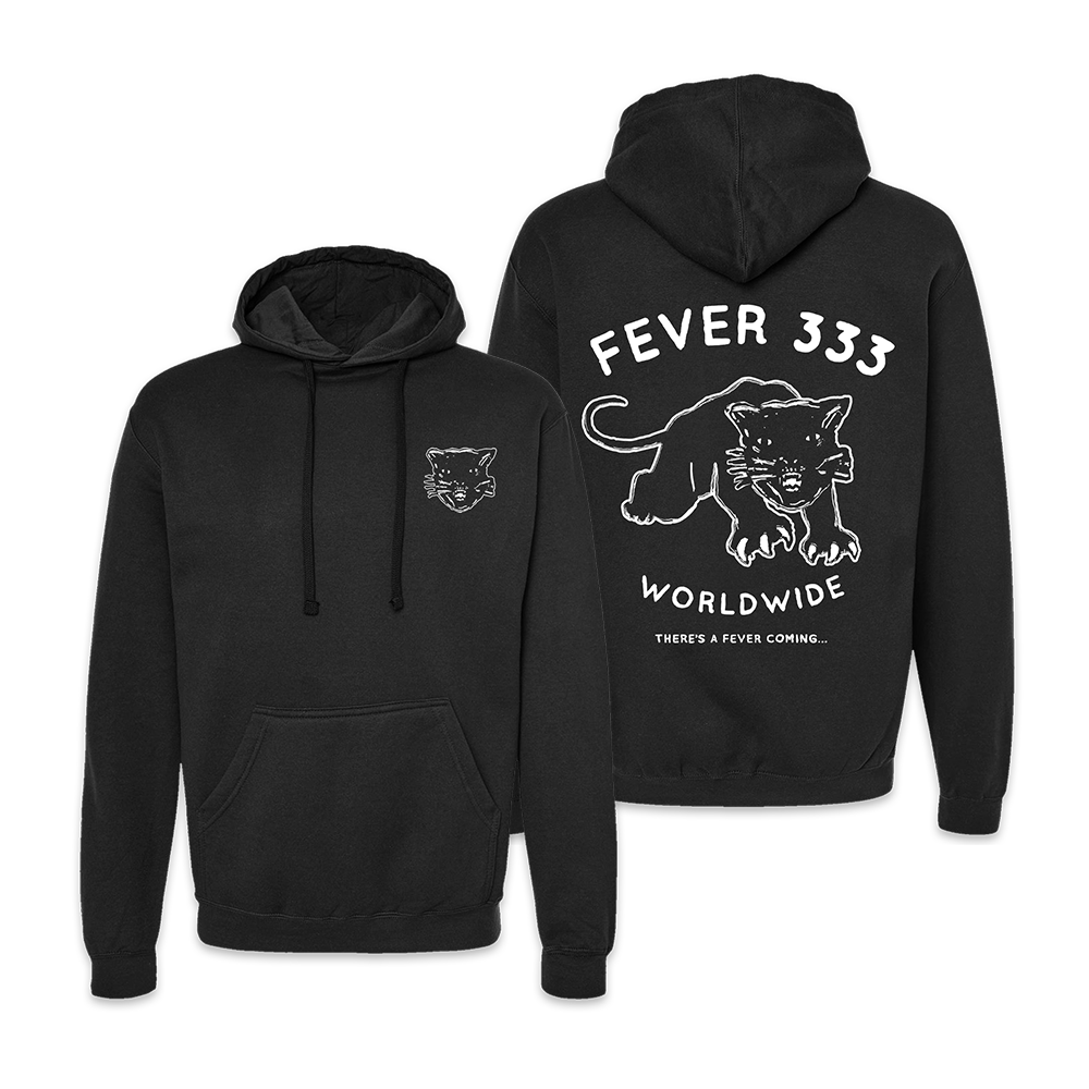 Cat Head Black Pullover Hoodie