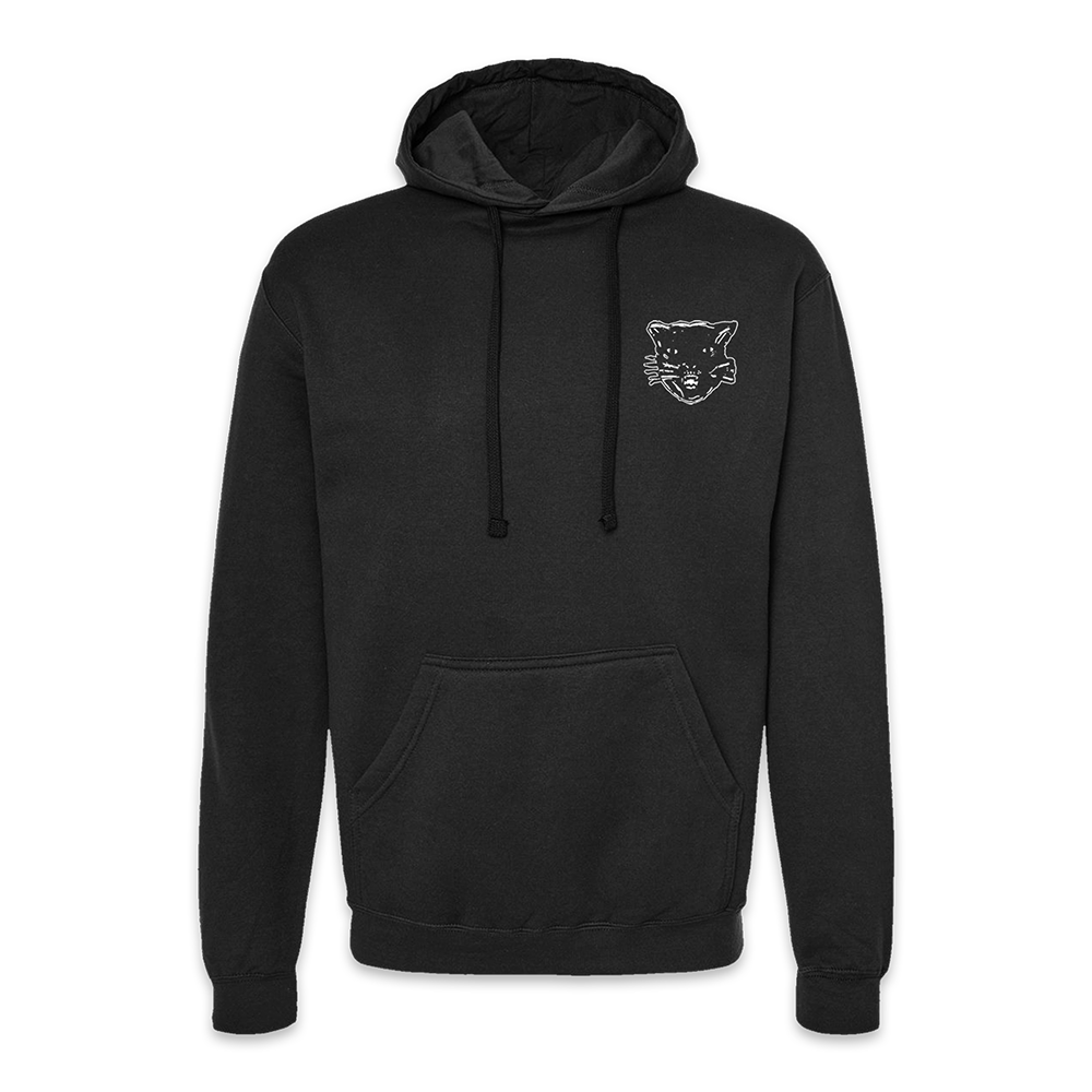 Cat Head Black Pullover Hoodie
