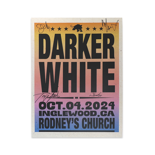 Darker White Sunset Signed Poster